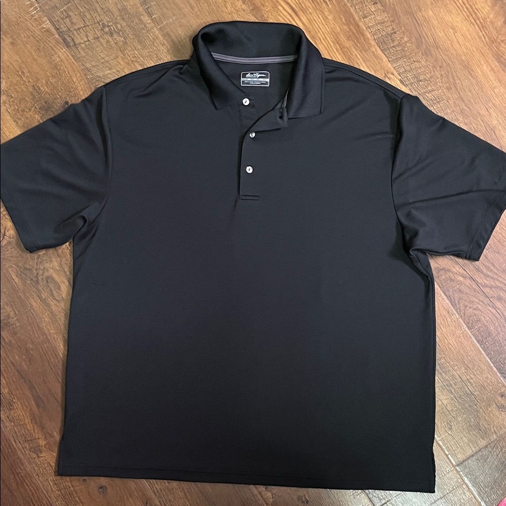 Hogan Black Ribbed Textured Polo Shirt
